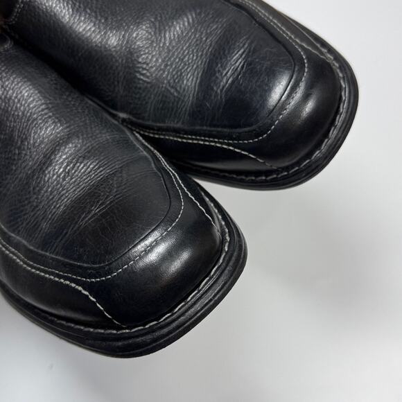 Johnson & Murphy Black Slip-On Leather Sheepskin Loafers Shoes S-472 Sz 8.5 main image 8